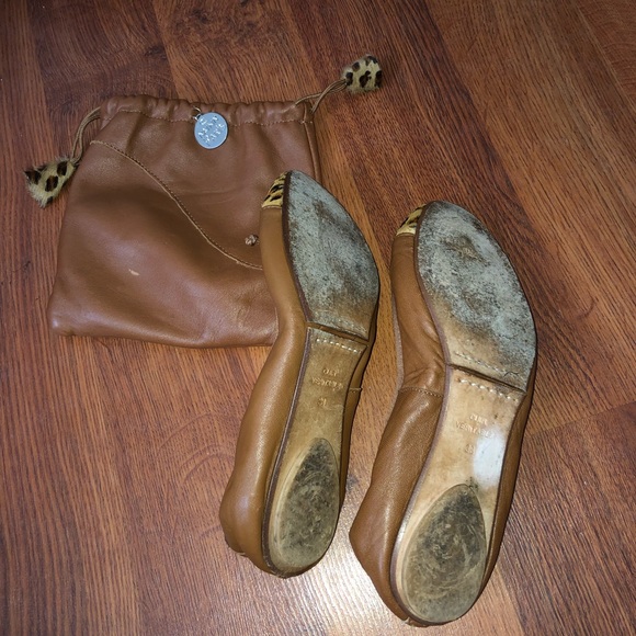 Bagllerina Flats Leopard Hair Cap Toe - Picture 5 of 6